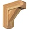 Ekena Millwork Traditional Craftsman Rough Sawn Bracket w/ Offset Brace, Western Red Cedar, 8"W x 22"D x 22"H BKT0806X22X22TRA04RWR - alternate 1